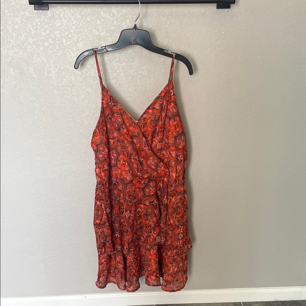 Maurices Red Floral Midi Dress
